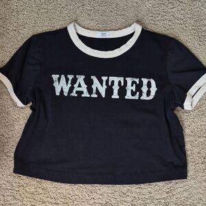 Zara Black and White 'Wanted' Kids T-Shirt